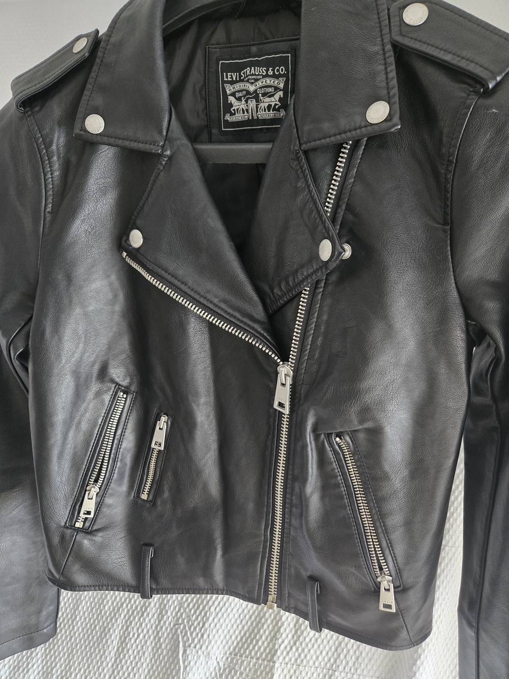 Levi's Women's Black Leather Moto Jacket/ Belt Not Included!